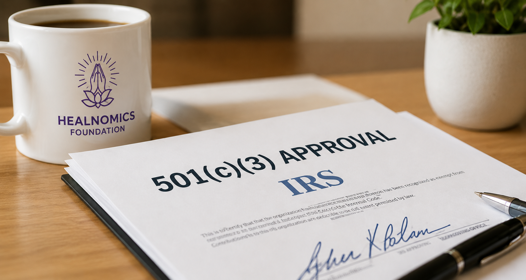 Healnomics Foundation Receives Federal 501(c)(3) Tax-Exempt Recognition